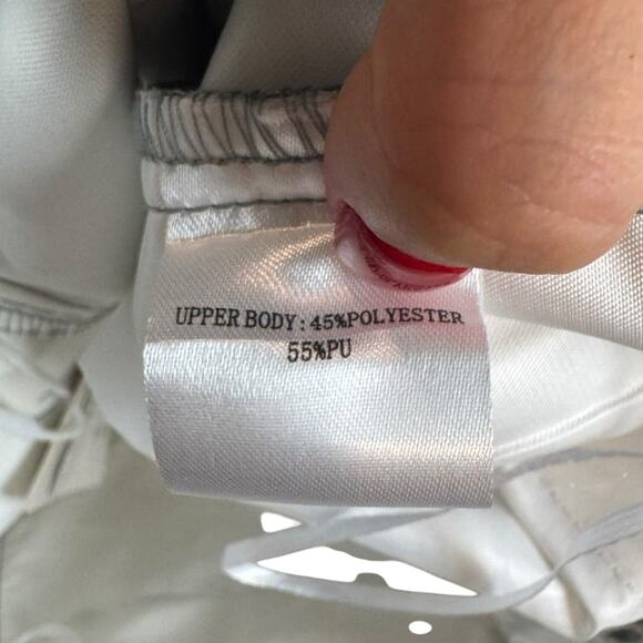 AMYLYNN NWT  Womens Lupe Silvery Metallic Straight Leg High Rise Trouser Pants - Picture 7 of 10